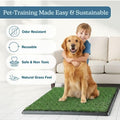 PETMAKER Artificial Grass Puppy Pee Pad for Dogs, Set of 3, 18.5” x 23”
