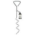 SunGrow Dog Tie Out Leash Stake for Ground, Heavy-Duty Anchor Stake for Leash, 360° Stainless Steel Swivel Ring, In-ground Outside Yard Leash Cable, Dog Yard Stake for Camping & Beach, Outdoor Tether