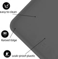 22.8 × 34.6 Inch Silicone Dog Crate Tray for Large Crates - Heavy Duty Replacement Pan & Non-Slip Liner, Durable Washable Bottom Tray, Odor Resistant (Cream)