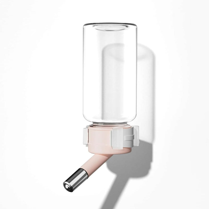 Hamster Water Bottle for Glass Tanks & Wire Cages - Dual Ball-Bearing & Dual Silicone Gaskets Leakproof Design (2 Stainl