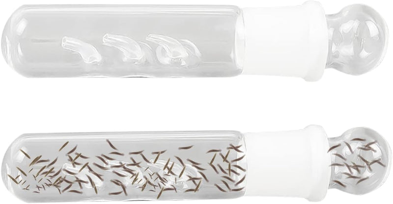 Cunguv Planaria Trap Leech Trap Flatworm Trap 3 Holes Leeches Catcher Glass Tube for Aquarium Shrimp Tank 2 Pieces