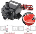 HiLetgo 2pcs Water Pump 240L/H DC 12V 4.2W Micro Brushless Pump 3M Pumping Head Ultra Quiet Water Pump for Pool Aquarium