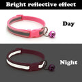 Hot Pink XXS Puppy Dog Collar with Bell Leash Set Reflective Cat Collars XS