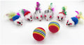 Cat Toys 27 Packs Combo Set, Cat Catnip Fish and Ball Toy, Cat Bell Balls Crinkle Balls, Cat Spring Toys, Plush Mices At