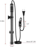 MQ Titanium Alloy 500W Aquarium Heater for Salt and Fresh Water, Digital LED Display Submersible Heater with External Th