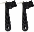 Intrepid International Rubber Handle Hoof Pick with Brush - 2 Pack - Black