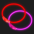 Novkin 2-Pack LED Dog Collar, Light Up Dog Collars,Rechargeable Dog Lights for Night Walking，Universal, Reusable Safety 