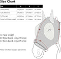 Stretchy Horse Fly Mask with Ears, Extra-Large Eyes & Mane Opening – Soft, Breathable Fly Mask for Horses, Tangle-Free D