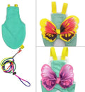 Escape-Proof Parrot Harness & Leash Set with Diaper - Adjustable Flight Suit with Bow & Safety Cord for Conures, African