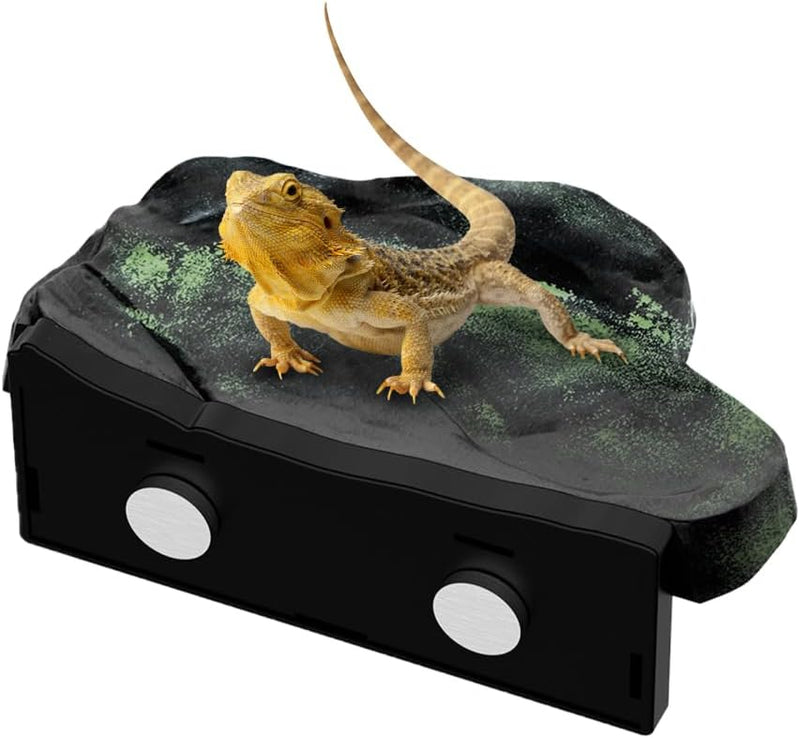 Rock Reptile Climbing Platform, Magnetic Wall Mount Leopard Gecko Basking Platform, Detachable Lizard Resting Shelf for 