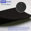 PUREBURG Activated Carbon Filter Compatible with PawPail Pet Waste Station 19 Liter, 12-Pack For Trash Can Air Clean VOC