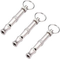 3Pcs Silver Adjustable Ultrasonic Dog Whistle,Portable Whistle Pet Whistle Supersonic Whistle Dog Whistles for Pet Train