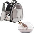 Portable Travel Backpack Habitat for Small Animal, Space Capsule Bubble Window Guinea Pig Bird Bearded Dragon Turtle Car