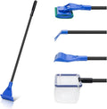 5 in 1 Fish Tank Cleaner Kit Aquarium Cleaning Tools with 19 Inch Anti-Slip Handle Fish Tank Cleaner with Algae Scraper 