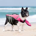 Mklhgty Dog Life Jacket, Reflective Dog Life Vest with Removable Neck Float High Buoyancy for Swimming and Boating, Rips