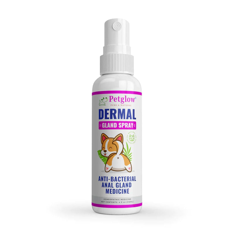 Petglow Anal Gland Medicine, Anal Cleaning for Dogs, Anal Gland Support, Pet Grooming Spray, Treats and Prevents Dog Anal Gland Infection, Feline Anal Gland Relief Hygiene Spray - 4 fl oz