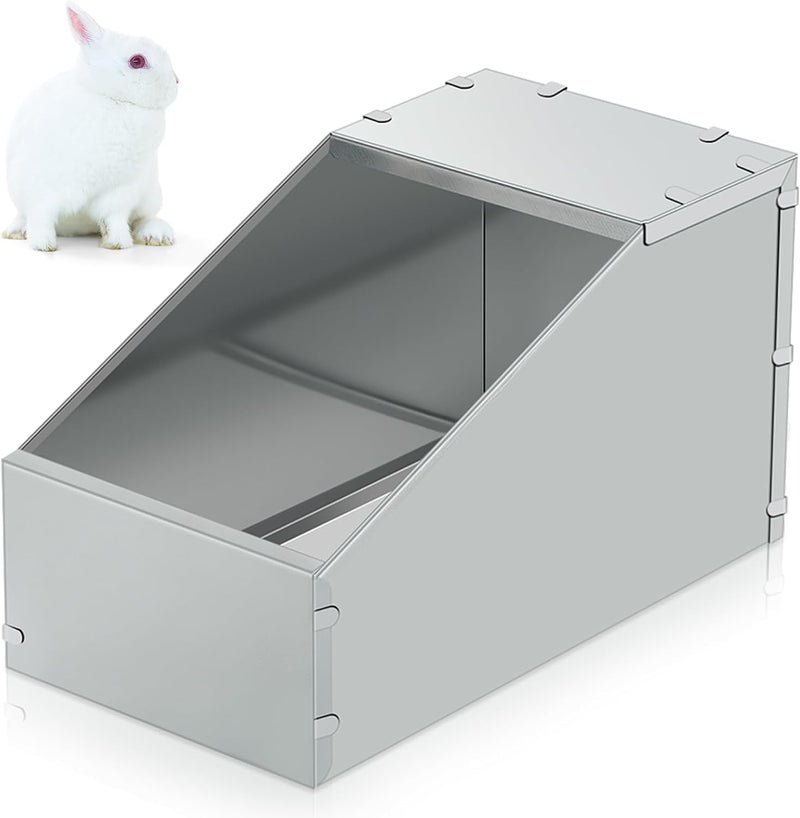 1 Pcs Galvanized Metal Rabbit Nesting Box, 14.5 * 8.5 * 8 Inch