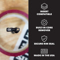 SILCA Ultimate Tubeless Valves – Aluminum High Flow Tubeless Presta Valve Stems – Insert Compatible Bicycle Tubeless Val