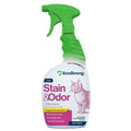 Eco Strong Cat Stain And Odor Remover | Enzyme Urine Odor Neutralizer - Stain Remover for Carpet, Litter Boxes, Bedding, and Laundry [Citrus Scent, 32 oz. Spray]