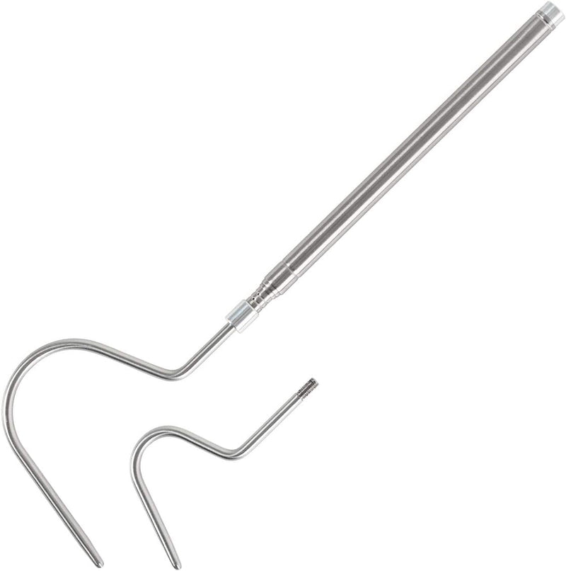 WACOOL 2 in 1 Collapsible Snake Hook, Adjustable Snake Tong Snake Grabber Cather Stick Handheld Pick-up Tool, 2 Hooks Su