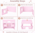 Pink Guinea Pig Hideout with Pee pad: Large Wooden House with Window for Guinea Pigs and Small Animals - Ideal for Cages