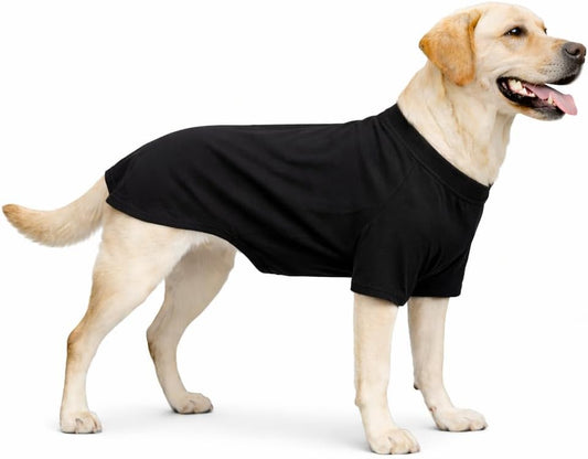 Lovelonglong Pet Clothing Dog Costumes Basic Blank T-Shirt Tee Shirts for Large Dogs Black XXXXL