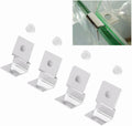 Pssopp Fish Glass Cover Clip, 4Pcs 12mm Stainless Steel Aquarium Glass Cover Support Bracket Holders Universal Lid Clips