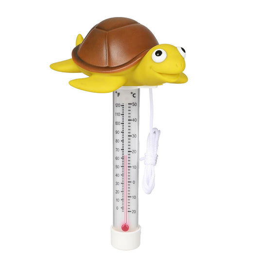 Floating Pool Thermometer, Large Size Easy Read for Water Temperature with String, Shatter Resistant Floating Thermomete