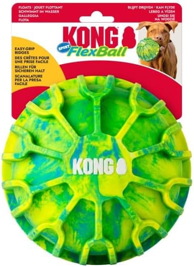 KONG FlexBall Interactive Fetch Toy, Floats in Water, for X-Large Dogs