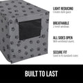 GORILLA GRIP Dog Crate Covers compatible with Amazon Basics Dog Crates, All Sides Open, Privacy Cover Fits 42" Wire Kennel, Breathable Mesh Windows, Light Reducing Puppy Training Cage Topper, Gray Paw