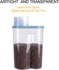 GreenJoy 2 Pack 2lb/2.5L Pet Food Storage Container with Measuring Cup, Can Covers and Bowl for Small Dog, Cat, Waterproof-BPA Free