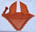 Horse Ear Bonnet Ear Net Hat Fly Bonnet Hood Mask Fly Veil Full Hand Made Cotton (Carrot, Horse/Full)