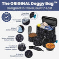 Rubyloo Pet Travel Bundle – Original Doggy Bag (Paw Print) + Vet-Approved Pet First Aid Kit for Dogs & Cats