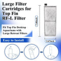 8 Pack Filter Cartridge for Top Fin RF-L Filter, Aqurium Filter Cartridge Refill for Top Fin Desktop Aquariums with Larg