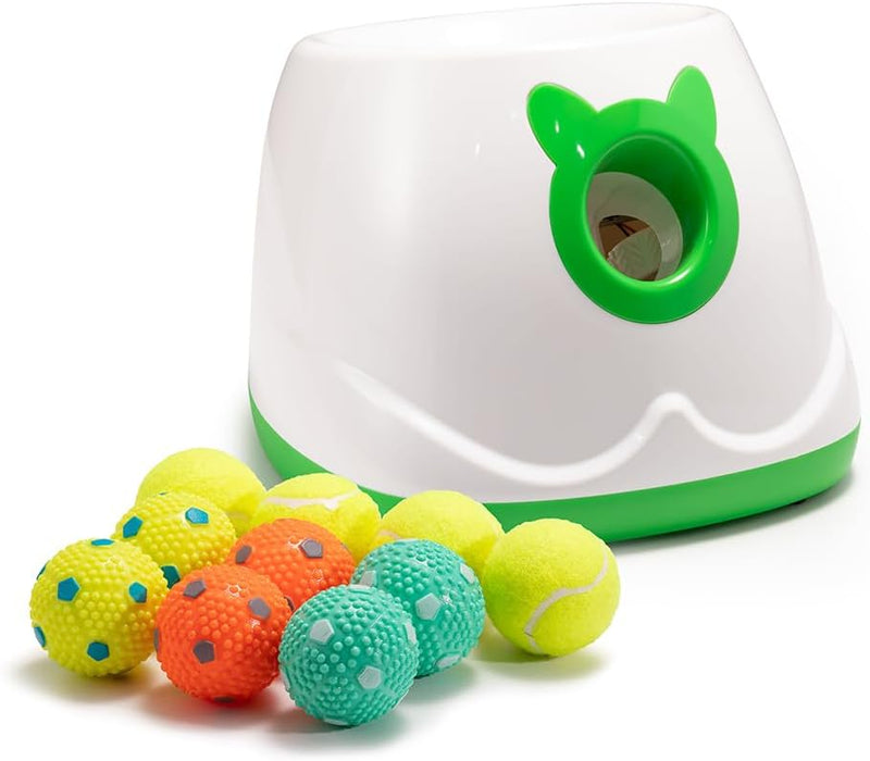 Automatic Ball Launcher for Dogs, Dog Fetch Ball Thrower Launcher, 4 Adjustable Distances, Interactive Pet Self Playing 