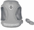 FEimaX Dog Harness and Leash Set for Walking, Soft Mesh Adjustable Easy Control Lightweight Cat Vest Harnesses with Reflective Strips, Escape Proof Small Dogs Cats Vests (Grey, X-Small)