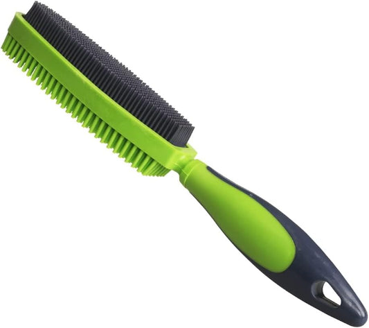 Godiyyer Rubber Pet Hair Removal Brush for Couch Clothes Dog Cat Pet Hair Carpet, Also Used as Dog Cat Bath Brush with Massage Effect (orange)
