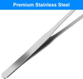 2 Pcs Reptile Feeding Tongs, 10.6IN Straight & Curved Long Tweezers