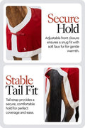 HORZE Santa Christmas Fleece Horse Cooler Blanket with Faux Fur