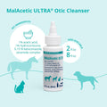 MalAcetic Ultra Otic Cleanser for Dogs, Cats, and Horses, 2 oz