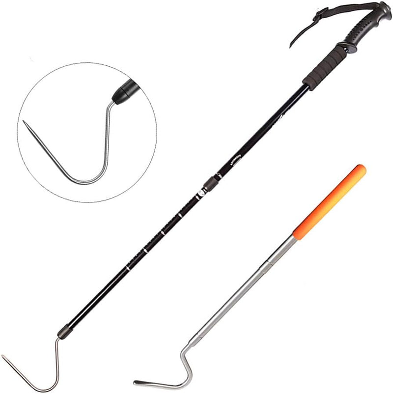 Snake Hooks 53in 25in Telescoping Reptile Handling Tool Set Dual Kit Set