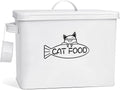 Vumdua Large Dog and Cat Food Storage Container, Farmhouse Pet Food Storage Containers with Lid and Dry Food Scoop, Dura