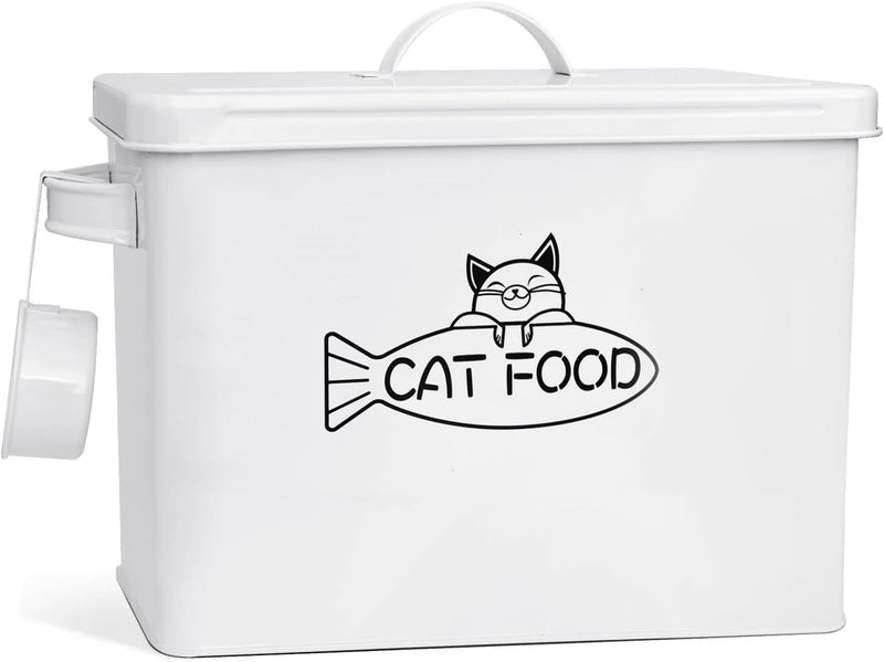 Vumdua Large Dog and Cat Food Storage Container, Farmhouse Pet Food Storage Containers with Lid and Dry Food Scoop, Dura