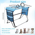 Pet Grooming Hammock for Small Dogs Cats Under 30 lbs, Stainless Steel Bracket, 30-Pound Weight Capacity, Foldable Dog C