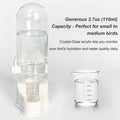 Bird Water Dispenser for Cage, 3.7 FL OZ, Automatic Bird Water Feeder ABS Suspended Parrot Cage Food Bowl Drinker, for Parakeet, Cockatiel, Budgie, Conure, Lovebirds