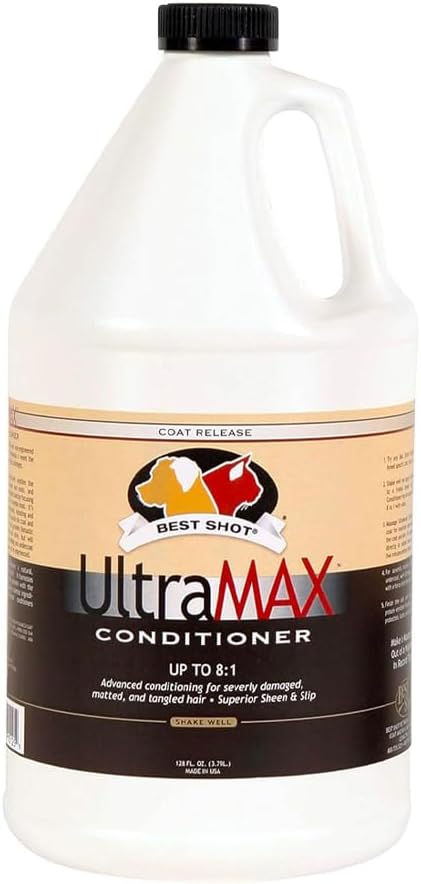 Best Shot UltraMAX Pro Conditioner, Hydrating Conditioner for Any Dog or Cat, Coat Release Technology, Sweet Pea Essence