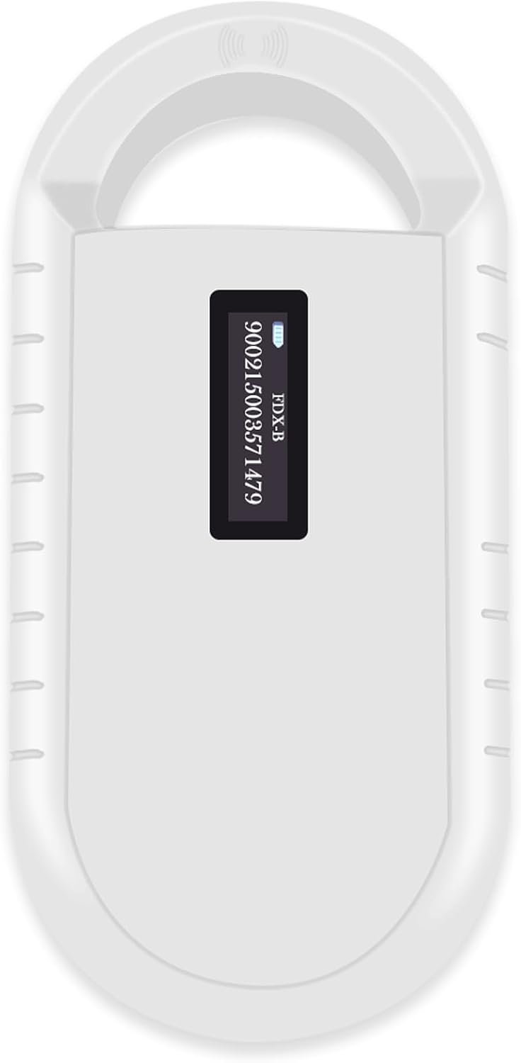 Smoostart Microchip Scanner, 1000 Records Increased Huge Data Storage Upload to PC, Scanning Distance and Speed Increase, Only Compatible with FDX-B/EMID (15/10) Digits Microchips