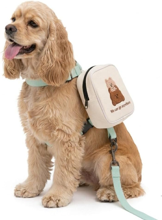 SOMINIC Dog Backpack Harness for Medium Large Dogs, No-Pull Adjustable Dog Saddle Bag with Leash Ring, Reflective Pet Ba
