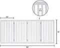 unipaws 36”H Free Standing Pet Gate for Dog Cat, Tall Wooden Dog Gates for Doorway, Stairs, Foldable Pet Fence for The House, Expandable Barrier, Indoor Use, White