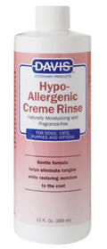 Davis Manufacturing Hypoallergenic Pet Crème Rinse, 12 oz, White (HCR12)